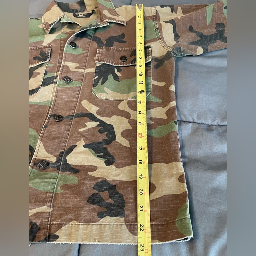 RRL Ralph Lauren Military Inspired Ripstop Camo Overshirt Workshirt-MEN-S - Picture 7 of 10